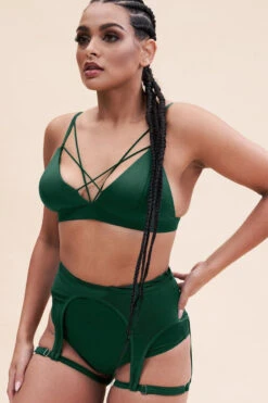 Lunalae Lily Top - Recycled Moss Green 19 Lunalae Lily Top - Recycled Moss Green -Underwear General Store lily bra recycled moss green top 38231050944759