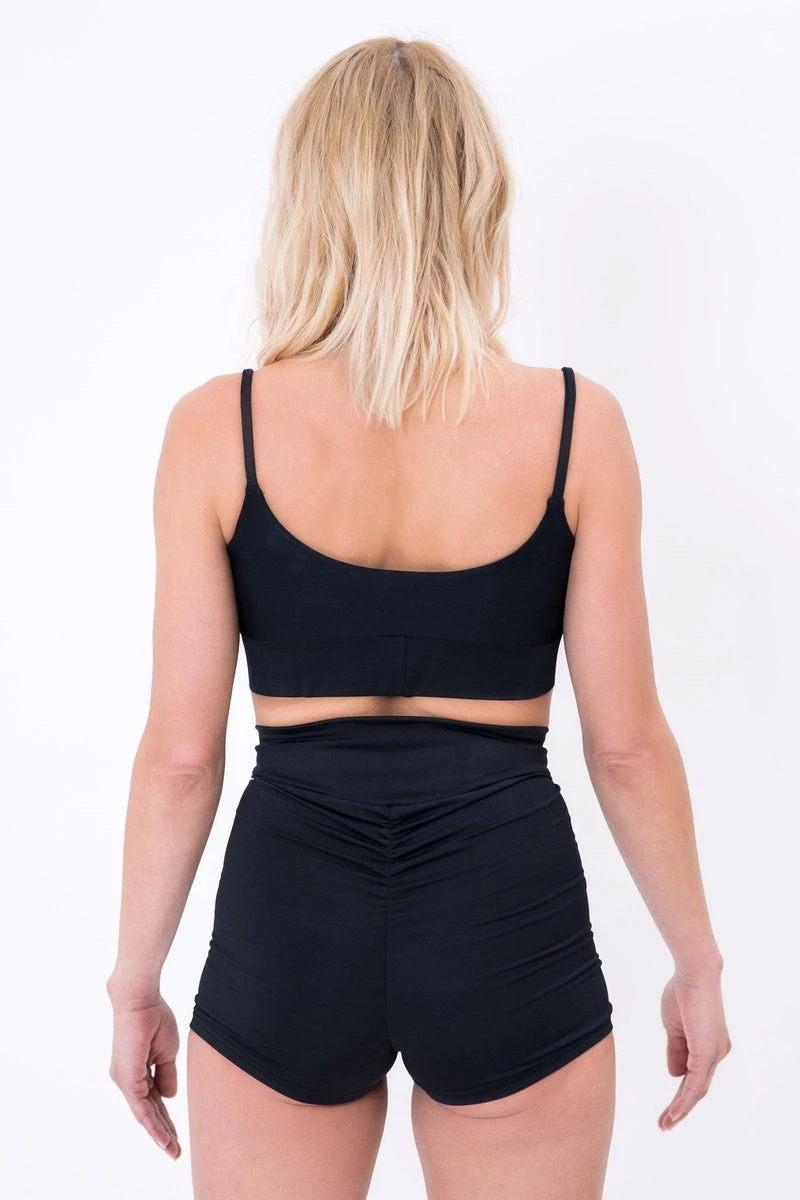 Pole Addict Kopia Basic High Waisted Shorts - Black 6 Pole Addict Kopia Basic High Waisted Shorts - Black - Image 4