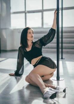 REV ACTIV Mesh Wrap Blouse - Black -Underwear General Store revactiv dancetemple all malowanieswiatlem 022