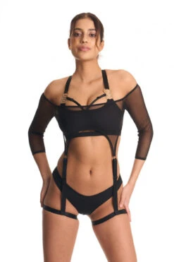 Bandurska Risk Top -Mesh Black