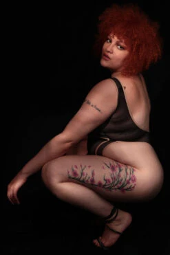 Rolling Vertigo Bodysuit - Black/Beige -Underwear General Store rollings0864