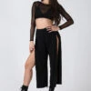 REV ACTIV Sensual Flow Pants (with Leg Slit) - Black -Underwear General Store sensual black pants with slit 2