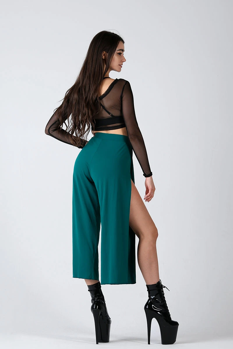 REV ACTIV Sensual Flow Pants (with Leg Slit) - Malachite 3 REV ACTIV Sensual Flow Pants (with Leg Slit) - Malachite