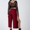 REV ACTIV Sensual Flow Pants (with Leg Slit) - Wine