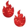 Pastease Flame Nipple Pasties - Red Glitter Disco Ball