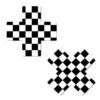 Pastease Cross Nipple Pasties - Black & White Checker -Underwear General Store slice16 2d1e8178 c049 4337 8110 66509ed8b6b4