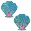 Pastease Seashell Nipple Pasties - Liquid Seafoam Green & Pink -Underwear General Store slice20