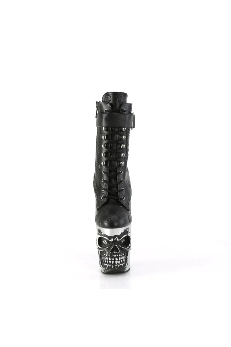 Pleaser USA Rapture-1020STR-02 8inch Pleaser Boots - Matte Black/Silver 4 Pleaser USA Rapture-1020STR-02 8inch Pleaser Boots - Matte Black/Silver - Image 2