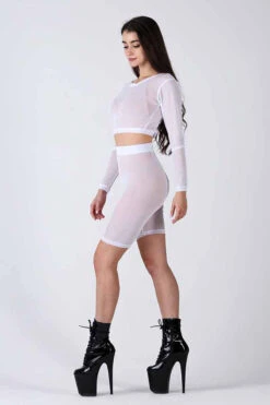 REV ACTIV Mesh Cycling Shorts - White -Underwear General Store white mesh cycling shorts 3